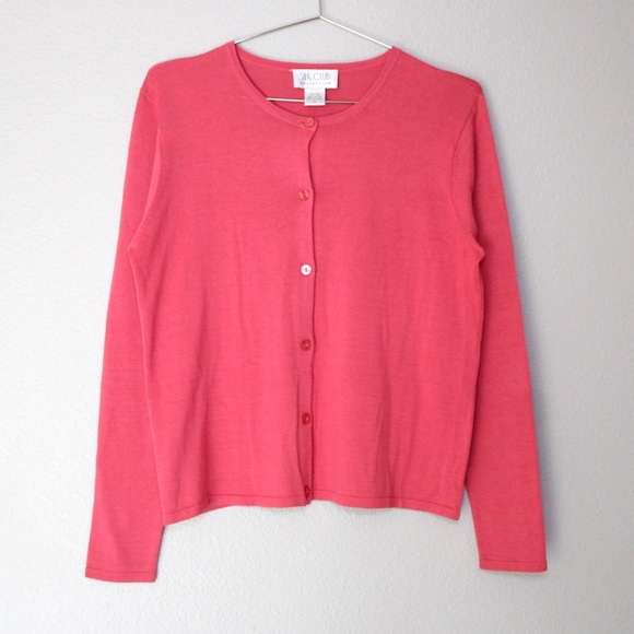 Vintage Silk Club Collection Cardigan Sweater - Picture 1 of 8